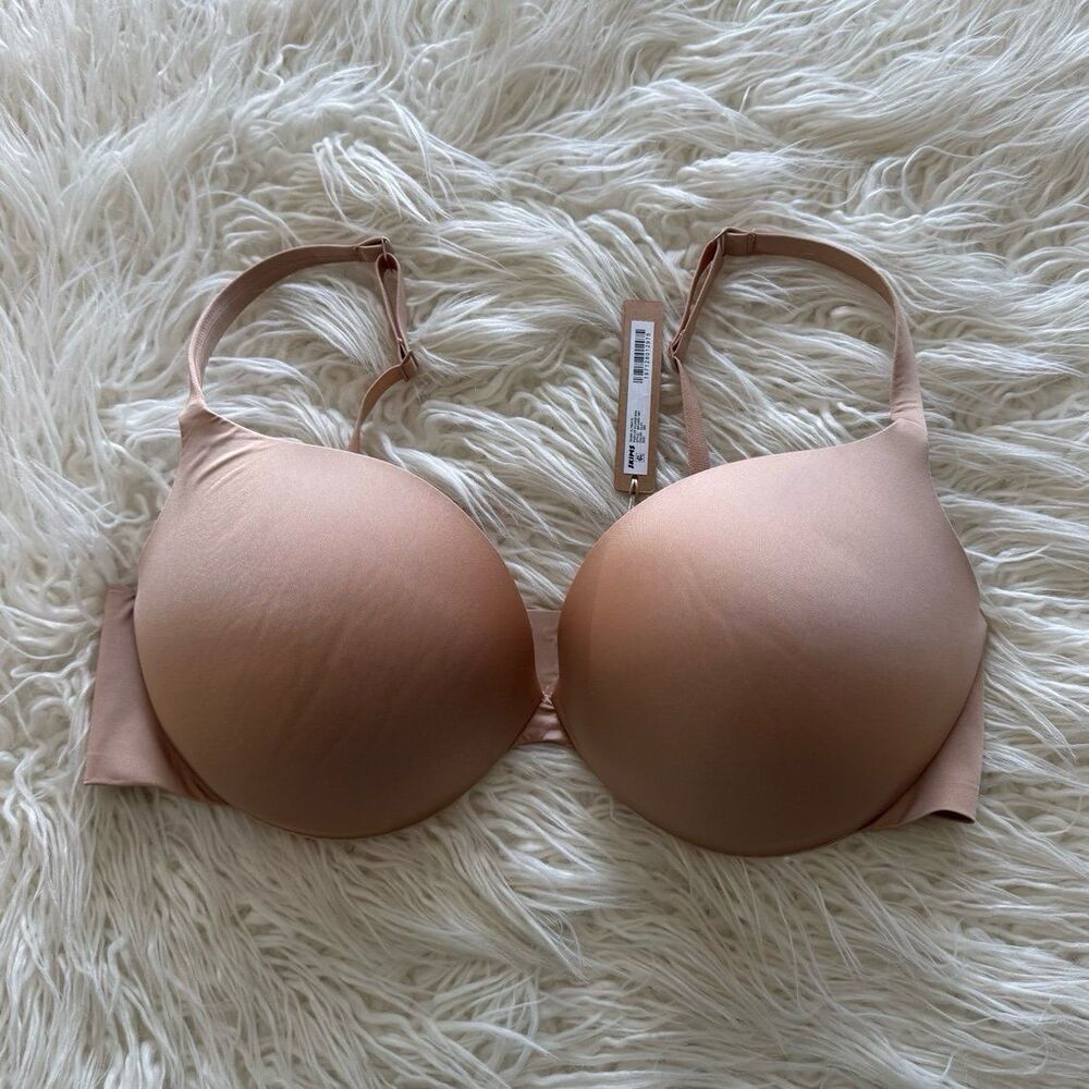 Skims Ultimate Push up Plunge Bra Clay Size 38D